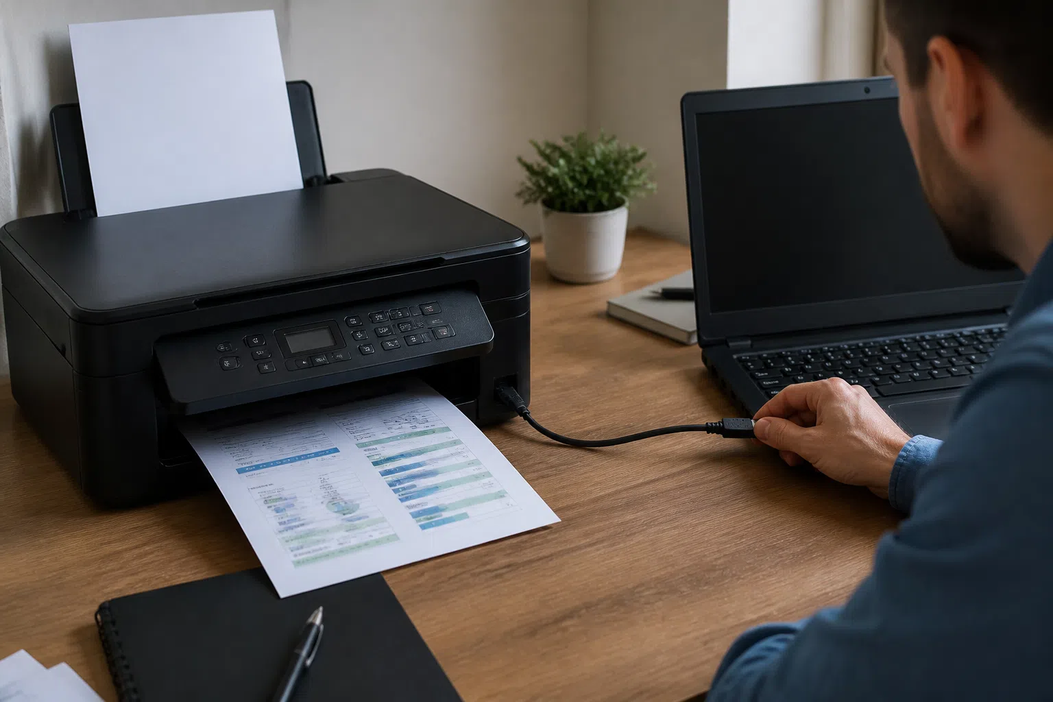 Foto realista sobre digitalizar documentos em casa: passo a passo