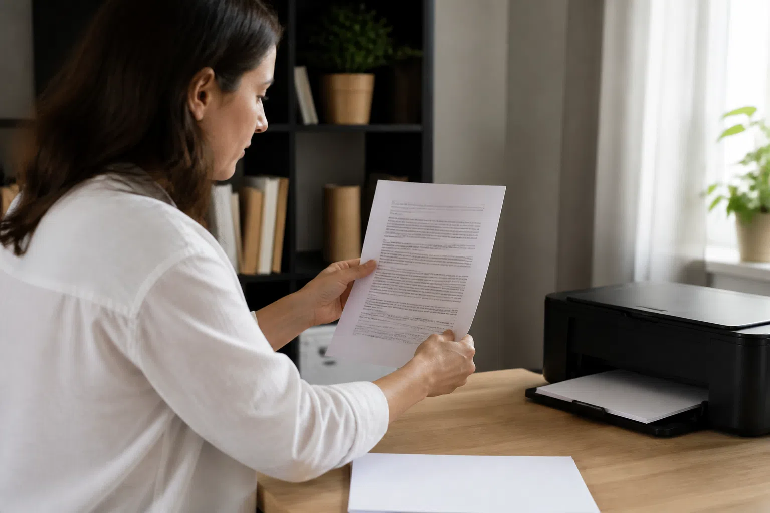 Foto realista sobre digitalizar documentos em casa: verificacao